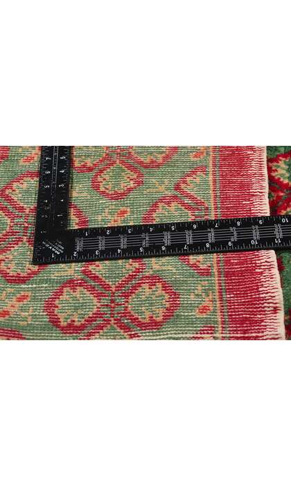 8 x 11 Red and Green Vintage Turkish Sivas Rug 53067