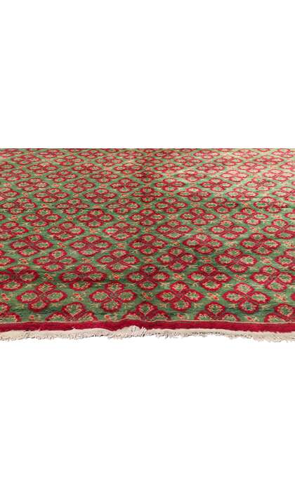 8 x 11 Red and Green Vintage Turkish Sivas Rug 53067