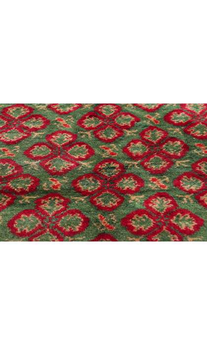 8 x 11 Red and Green Vintage Turkish Sivas Rug 53067
