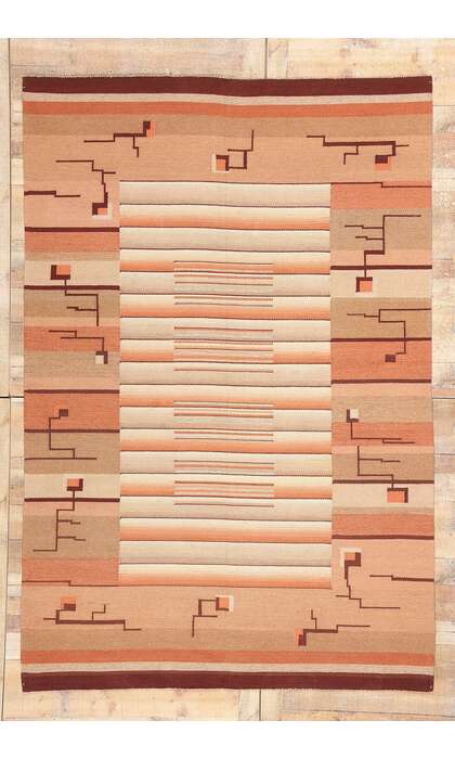 6 x 10 Laila Karttunen Antique Finnish Flatweave Rug 78466