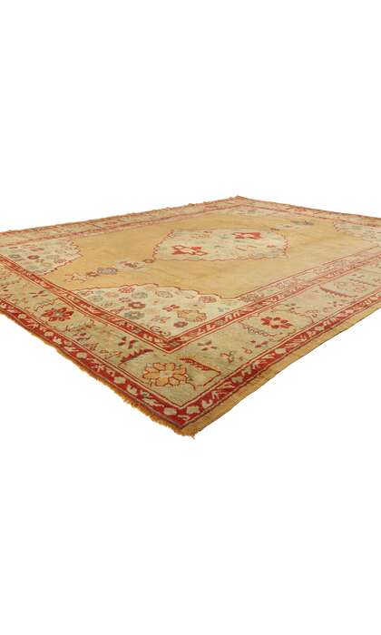 9 x 12 Antique Golden Turkish Oushak Rug 74032