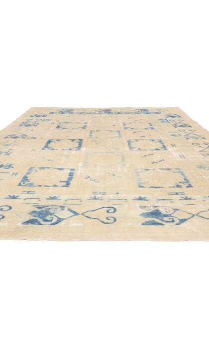 10 x 14 Distressed Antique Turkish Oushak Rug 51592