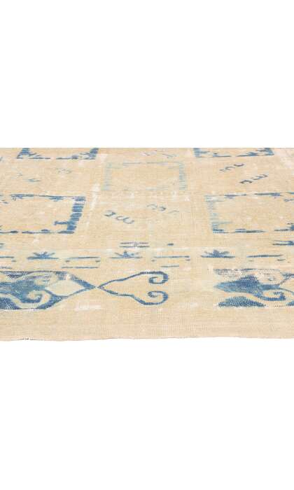 10 x 14 Distressed Antique Turkish Oushak Rug 51592