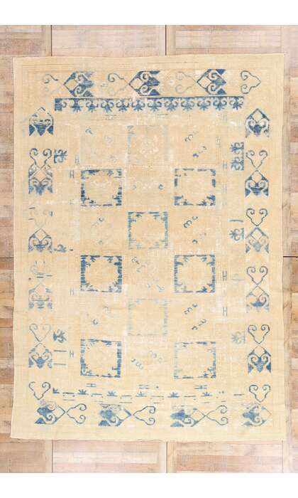 10 x 14 Distressed Antique Turkish Oushak Rug 51592