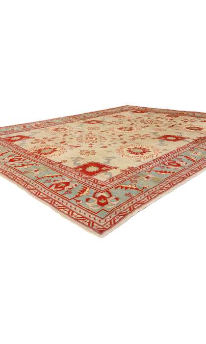 9 x 12 Antique Turkish Oushak Rug 73883