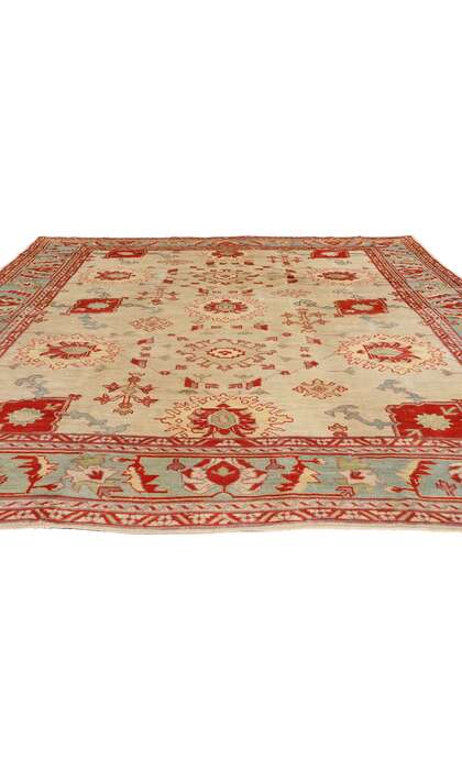 9 x 12 Antique Turkish Oushak Rug 73883