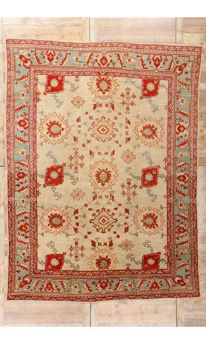 9 x 12 Antique Turkish Oushak Rug 73883