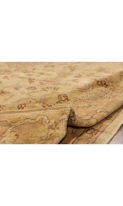 10 x 14 Antique Neutral Turkish Oushak Rug 74056