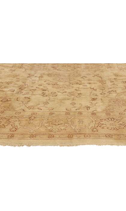 10 x 14 Antique Neutral Turkish Oushak Rug 74056