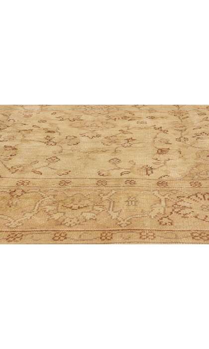 10 x 14 Antique Neutral Turkish Oushak Rug 74056