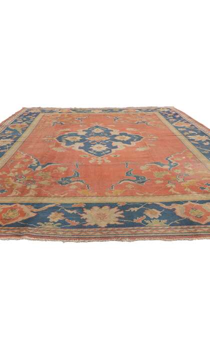 10 x 14 Late 19th Century Antique Turkish Oushak Rug 72469