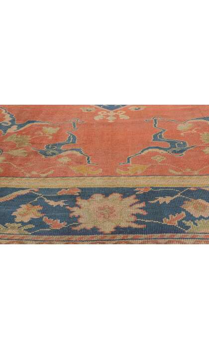 10 x 14 Late 19th Century Antique Turkish Oushak Rug 72469