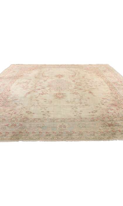 8 x 11 Antique Muted Pastel Turkish Oushak Rug 71741
