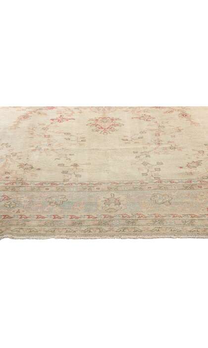 8 x 11 Antique Muted Pastel Turkish Oushak Rug 71741