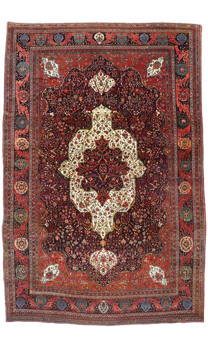 11 x 16 Antique Persian Sarouk Farahan Rug 79125