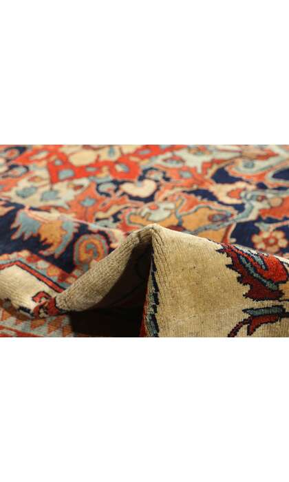 7 x 10 Late 19th Century Antique Persian Kashan Rug 79174