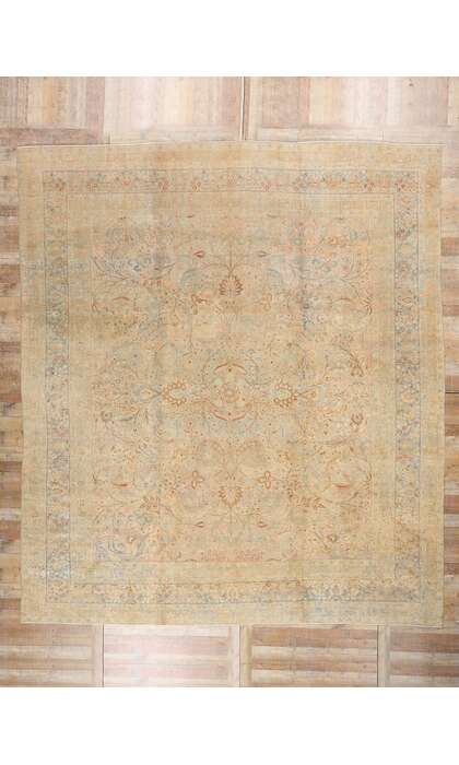 13 x 14 Late 19th Century Antique Persian Khorassan Rug 52678