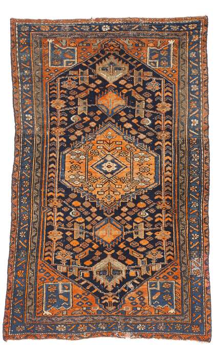3 x 5 Late 19th Century Antique Persian Malayer Rug 79170