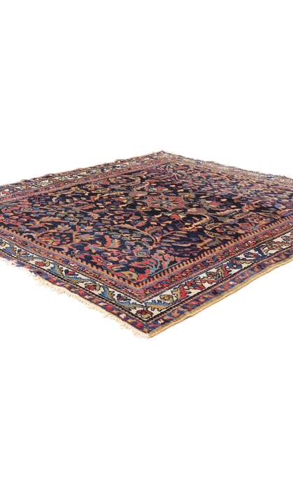6 x 6 Late 19th Century Antique Persian Malayer Rug 79175