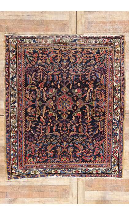 6 x 6 Late 19th Century Antique Persian Malayer Rug 79175