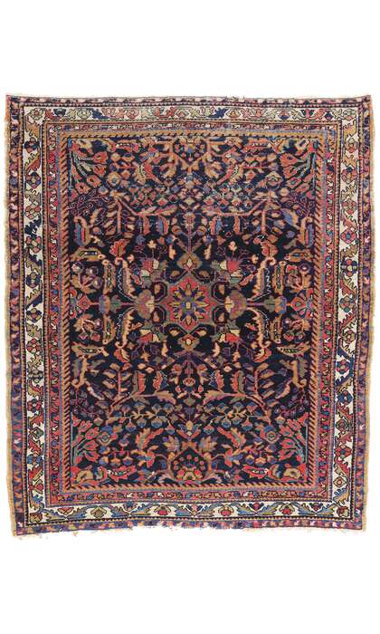 6 x 6 Late 19th Century Antique Persian Malayer Rug 79175