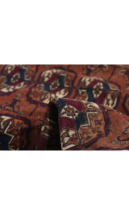 4 x 5 Late 19th Century Antique Persian Turkoman Rug 79172