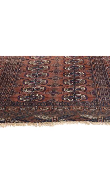4 x 5 Late 19th Century Antique Persian Turkoman Rug 79172