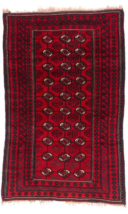 4 x 7 Antique Persian Turkoman Rug 79164