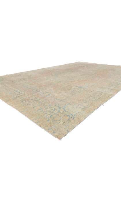 10 x 16 Distressed Antique Persian Yazd Rug 76889