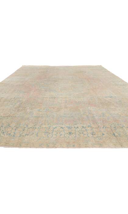 10 x 16 Distressed Antique Persian Yazd Rug 76889