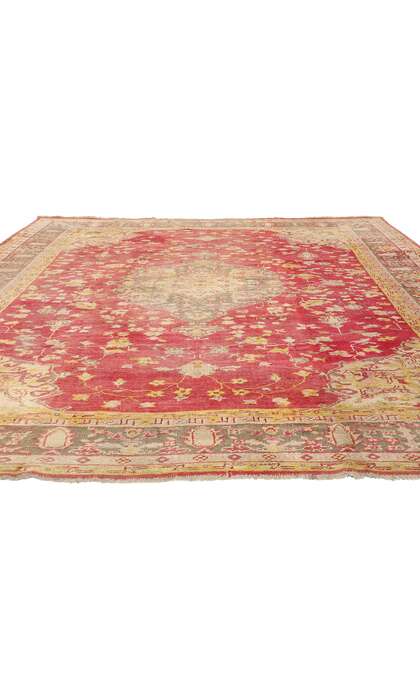 10 x 12 Antique Red Turkish Oushak Rug 76787