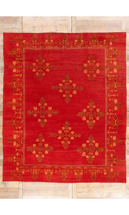 10 x 12 Antique Red Turkish Oushak Rug 74999