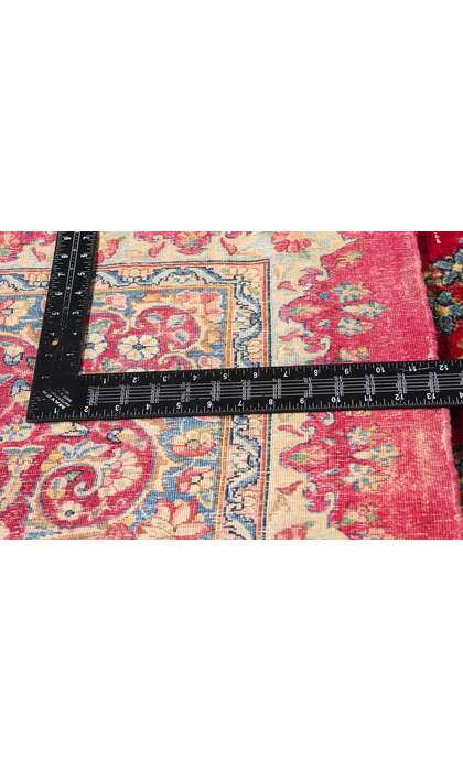 12 x 18 Antique Red Persian Kerman Rug 79162