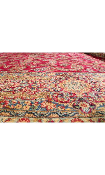 12 x 18 Antique Red Persian Kerman Rug 79162