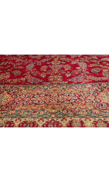 12 x 18 Antique Red Persian Kerman Rug 79162