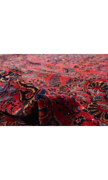 13 x 19 Oversized Antique Red Persian Sarouk Rug 79124