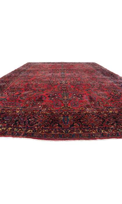 13 x 19 Oversized Antique Red Persian Sarouk Rug 79124