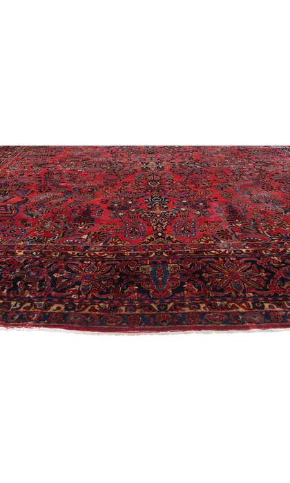 13 x 19 Oversized Antique Red Persian Sarouk Rug 79124