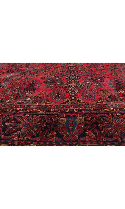 13 x 19 Oversized Antique Red Persian Sarouk Rug 79124