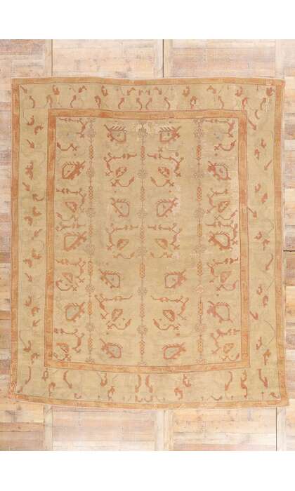 10 x 12 Late 19th Century Antique Turkish Oushak Rug 73736