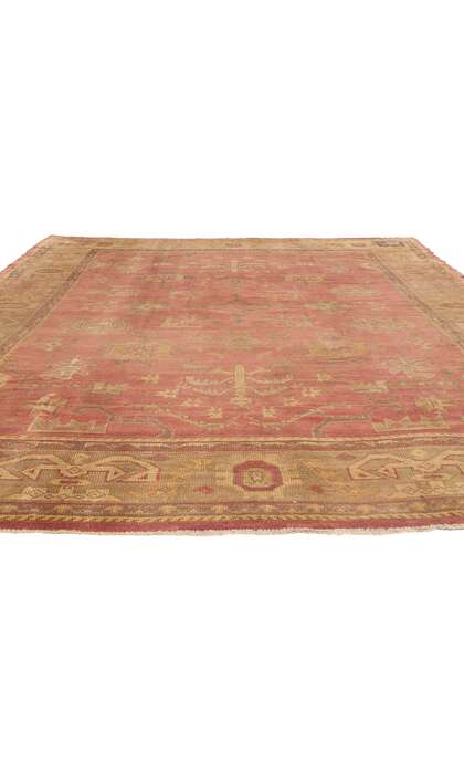 10 x 13 Late 19th Century Antique Turkish Oushak Rug 73592