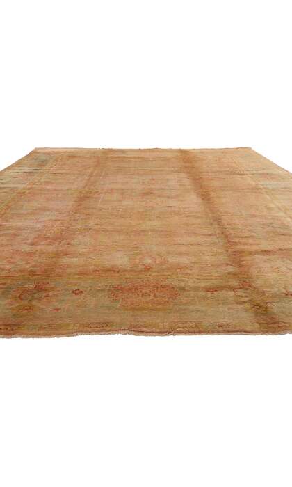 10 x 14 Late 19th Century Antique Turkish Oushak Rug 73159