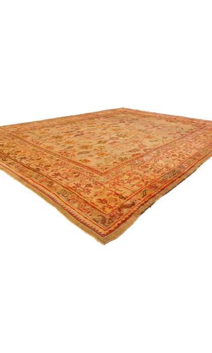 10 x 14 Late 19th Century Antique Turkish Oushak Rug 74175