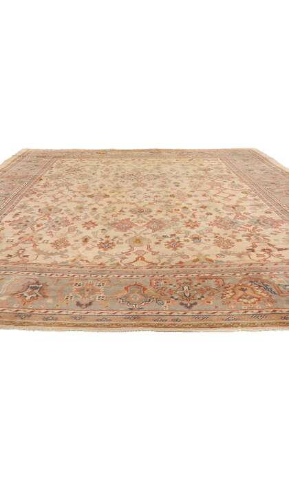 11 x 14 Late 19th Century Antique Turkish Oushak Rug 74250