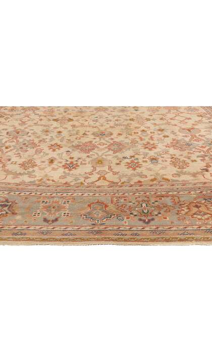 11 x 14 Late 19th Century Antique Turkish Oushak Rug 74250