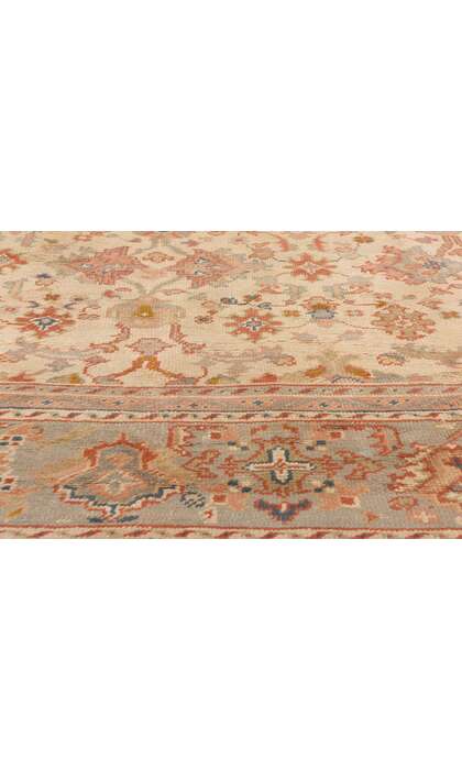 11 x 14 Late 19th Century Antique Turkish Oushak Rug 74250