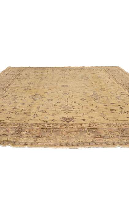 11 x 14 Late 19th Century Antique Turkish Oushak Rug 71497