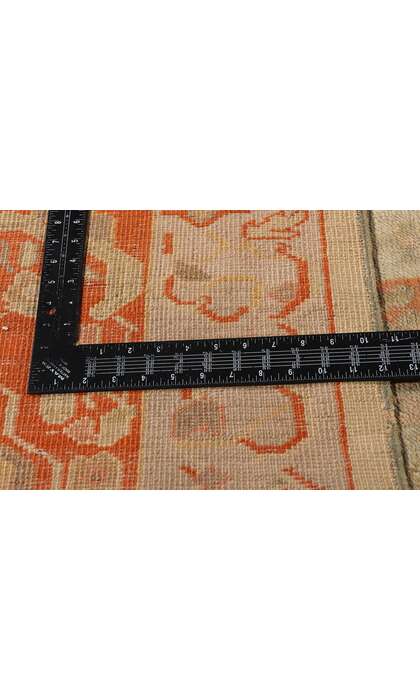 14 x 17 Antique Turkish Hunting Scene Oushak Rug 74255