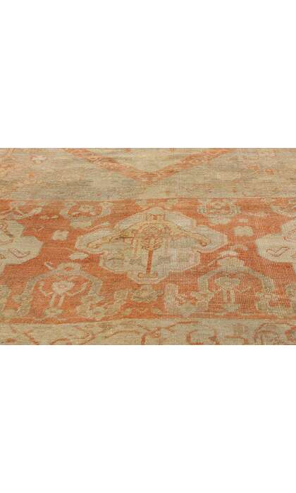 14 x 17 Antique Turkish Hunting Scene Oushak Rug 74255