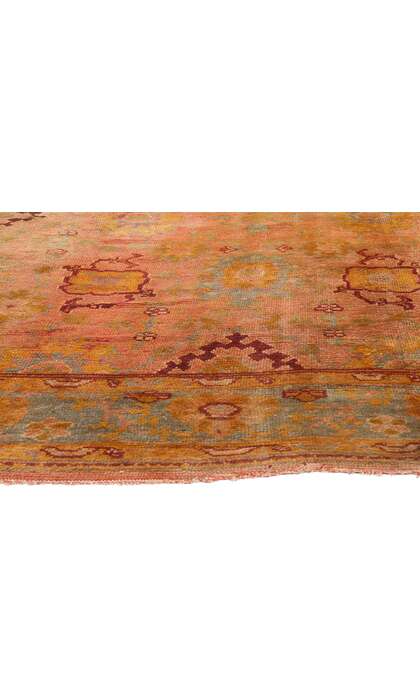 9 x 11 Late 19th Century Antique Turkish Oushak Rug 73987